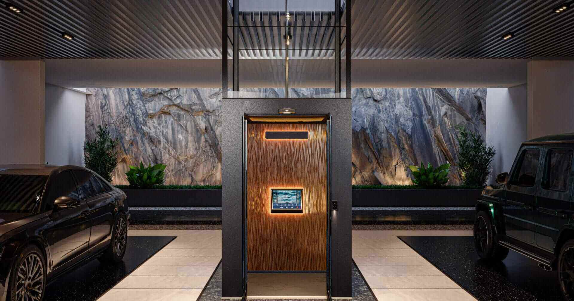 ANTERA Lift Z90 - Full Shaft Lift for Home Lift ลิฟท์ห้องโดยสาร ลิฟท์กระจก สวยหรู ลิฟต์บ้านสวยแบบธรรมชาติไม่เหมือนใคร