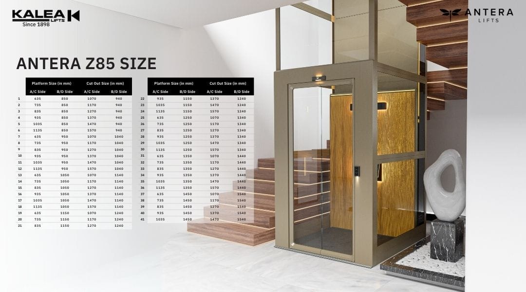 ลิฟท์ ANTERA Lift Z Series ใหม่ล่าสุดพร้อมเทคโนโลยี Generation 5 ใหม่ล่าสุด ขนาด 41 ให้เลือก