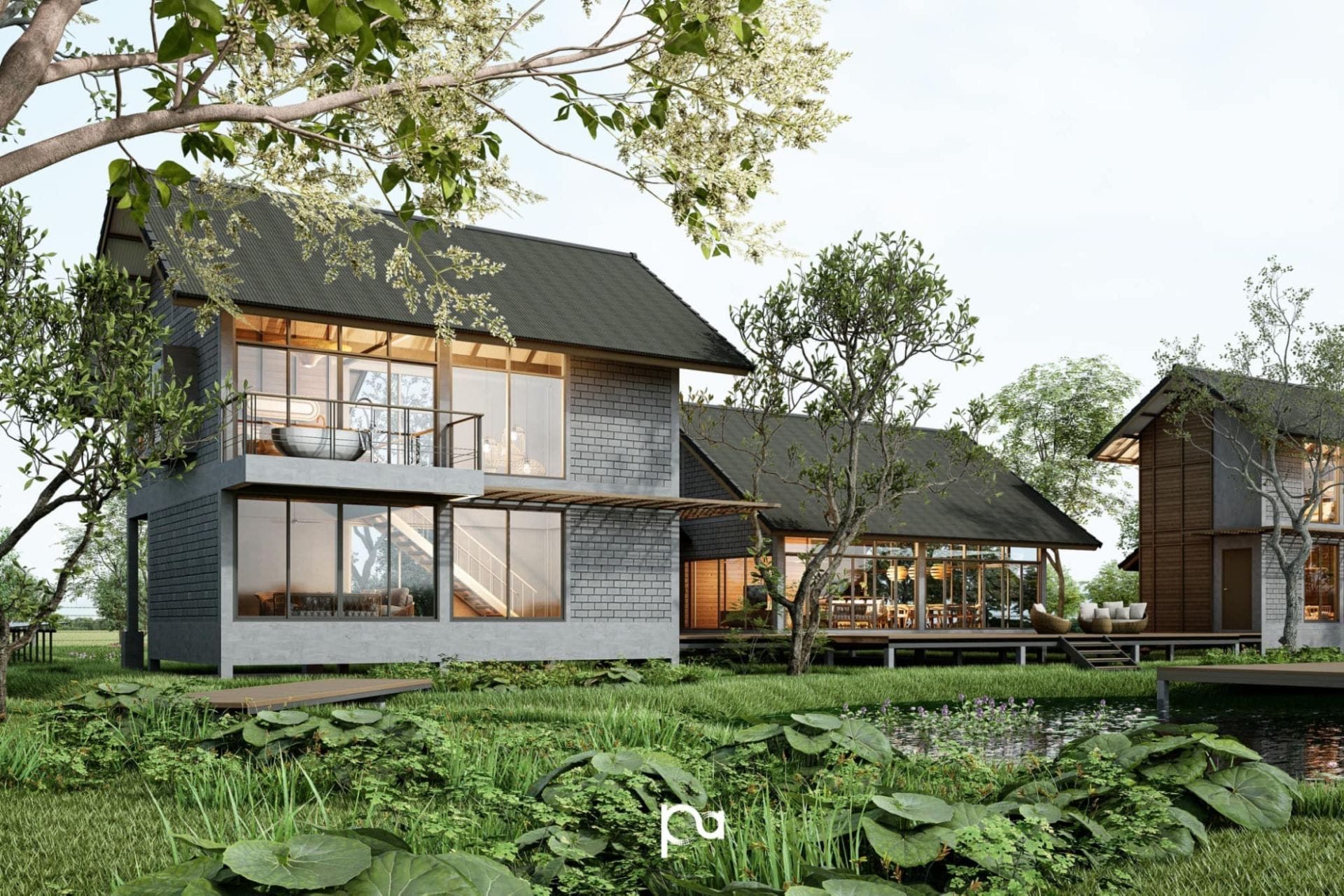 PER ARCHITECT – บ้านสวนคุณอุ๊ บ้านไม้ในสวน บรรยากาศอบอุ่น พร้อมสีเขียวรอบบ้าน